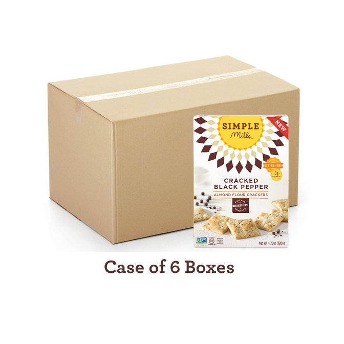 Wholesale Cracked Black Pepper Almond Flour Crackers