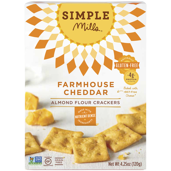 Farmhouse Cheddar Almond Flour Crackers