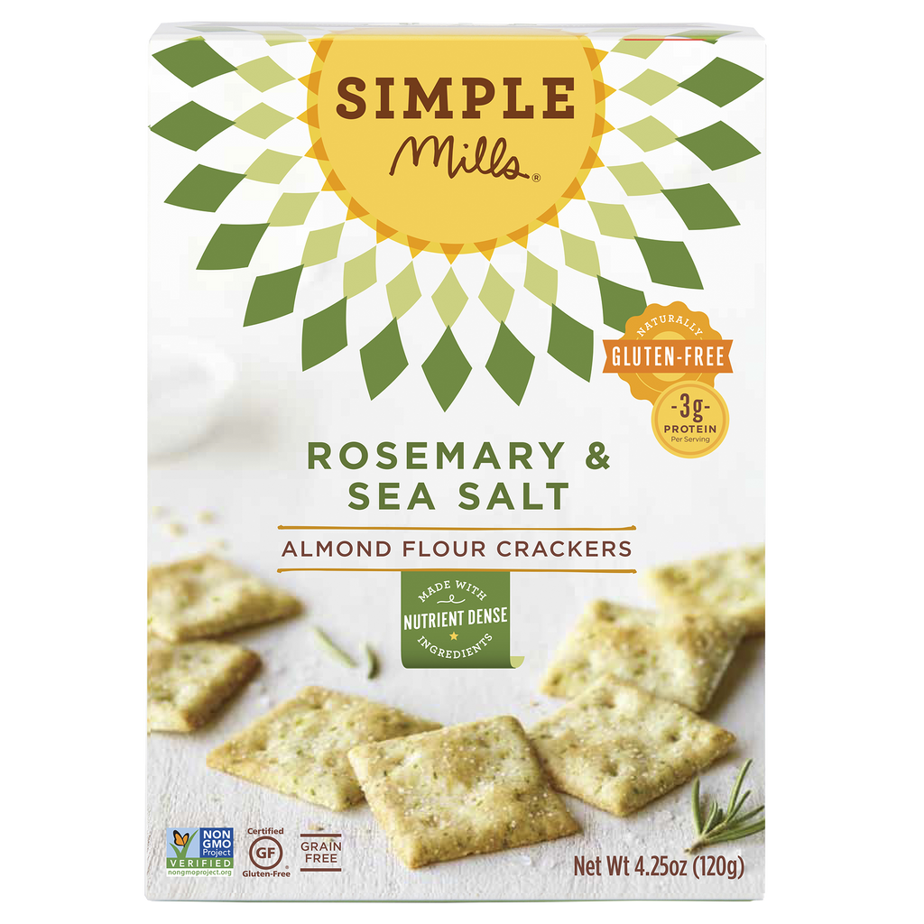 Rosemary & Sea Salt Almond Flour Crackers