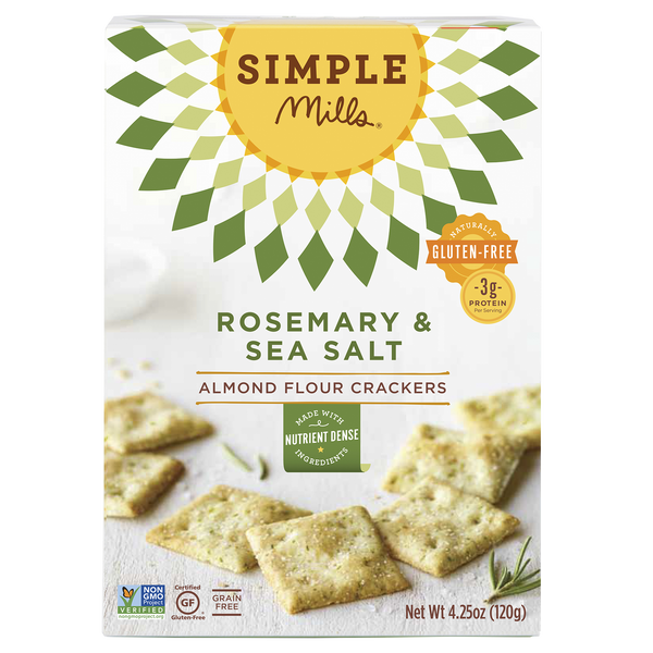 Rosemary & Sea Salt Almond Flour Crackers