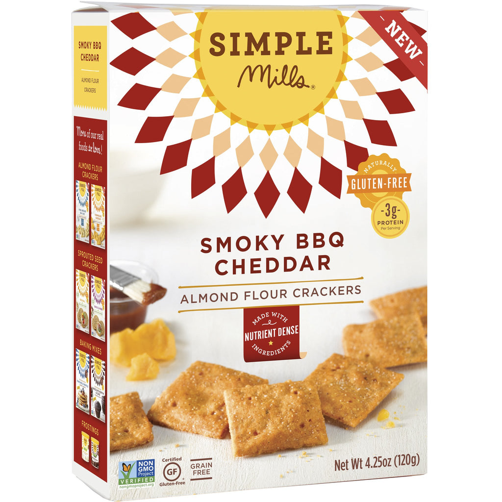 Smoky BBQ Cheddar Almond Flour Crackers